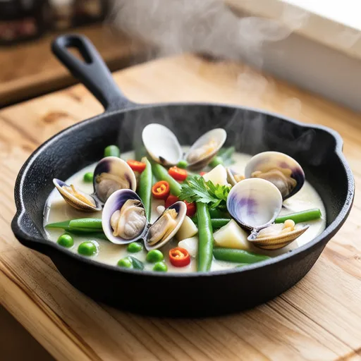 Asari and Colorful Vegetables Butter Steamed