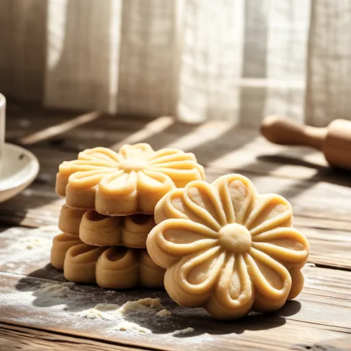 Flower-shaped Sweet Potato Cookies