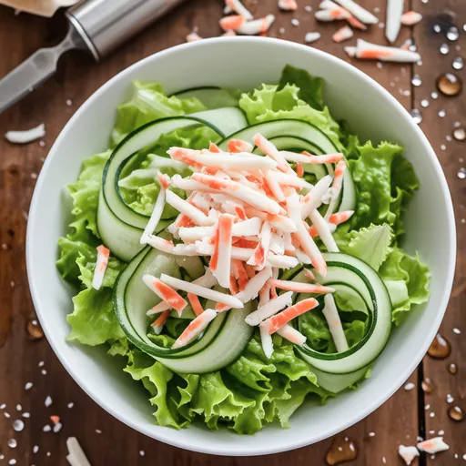 Lettuce and Crab Stick Vinegar Salad