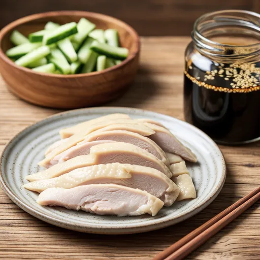 Steamed Chicken Salad with Homemade Onion Dressing