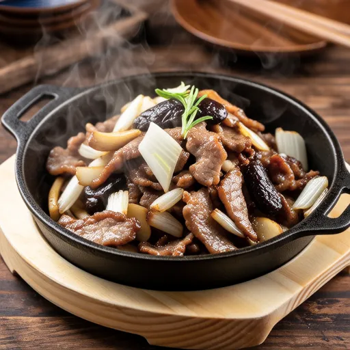 Maitake and Pork Ginger Miso Stir-fry