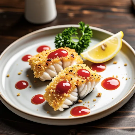 Herb-Crusted Yellowtail with Tomato Sauce