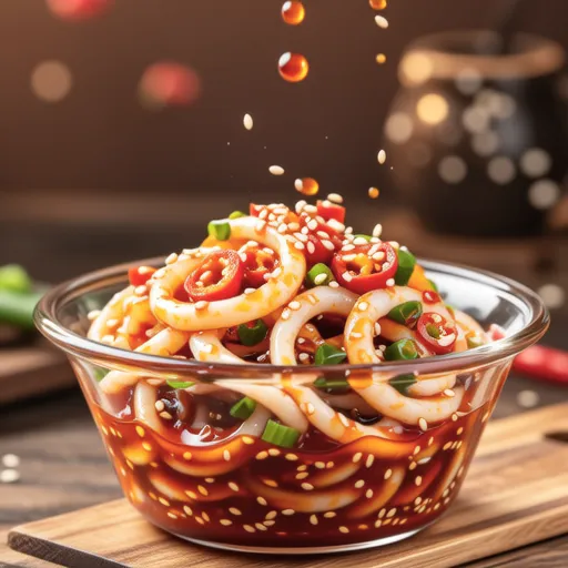 Spicy and Sweet Squid Rice Bowl