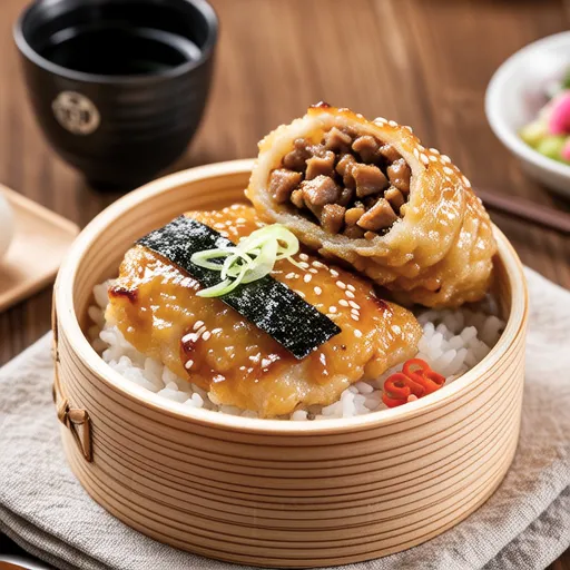 Chikuwa Stuffed with Meat Bento