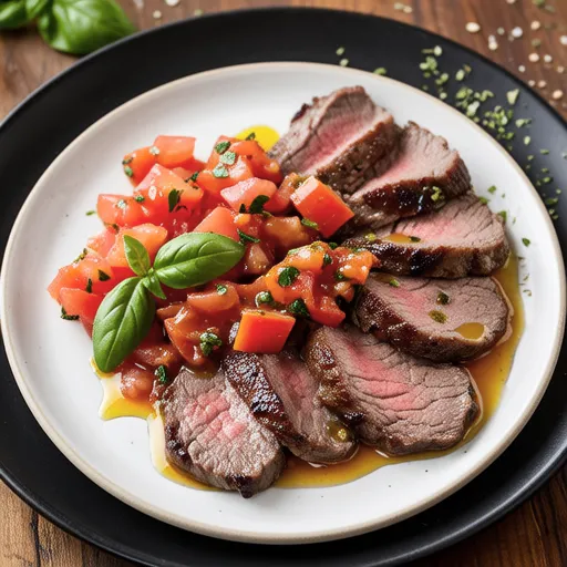 Beef Tongue Sauté with Tomato Basil Sauce