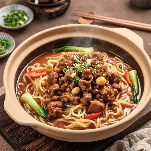 Pork Mince and Glass Noodles Curry Stew