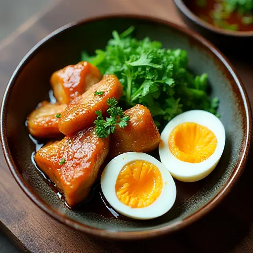 Simmered Chicken with Egg
