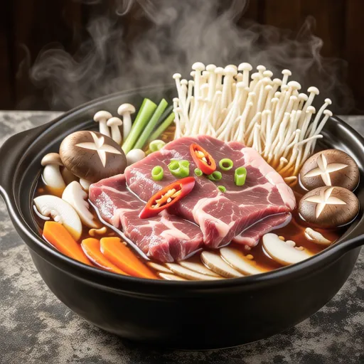 Beef and Mushroom Hot Pot
