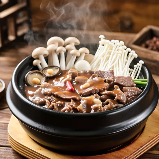 Beef and Mushroom Hot Pot