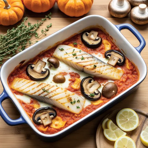 Grilled Pacific Saury and Autumn Vegetables with Cheese