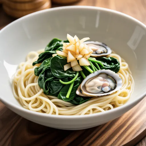 Oyster and Spinach Cream Pasta