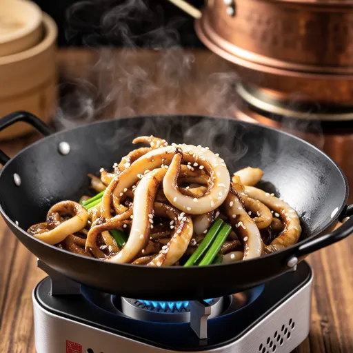 Garlic Salt Stir-fried Squid and Leek