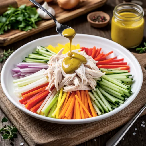 Simple Chicken Breast Salad with Mustard Sauce