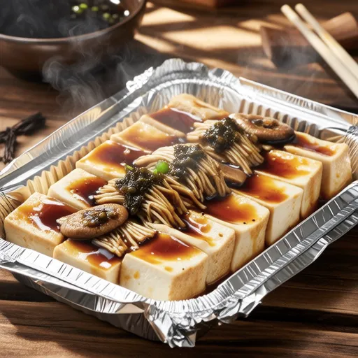 Grilled Tofu and Maitake with Miso Sauce