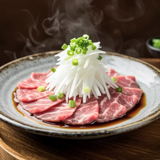 Beef with Grated Daikon and Green Onion