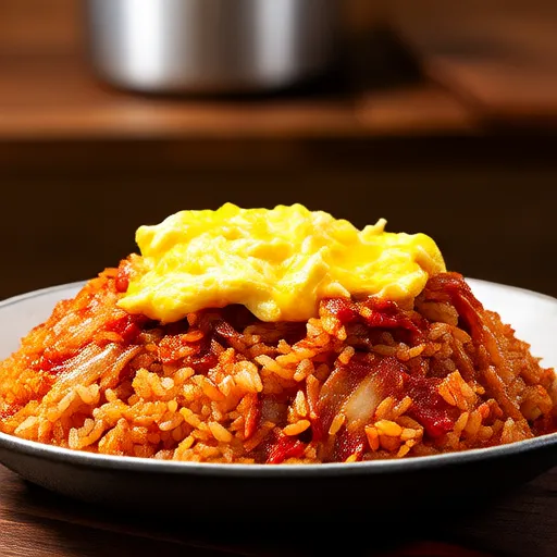 Простой Кимчи жареный рис