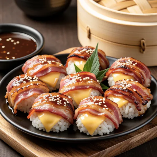 Bacon Cheese Wrapped Rice