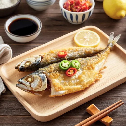 Lemon Marinated Fried Horse Mackerel