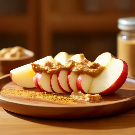 Snack salutare con mele e burro di arachidi