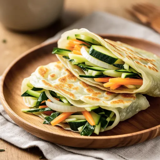 Vegetable Pancakes with Korean Perilla Leaves
