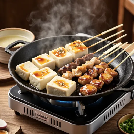 Yakitori and Mochi Pouch Grilled