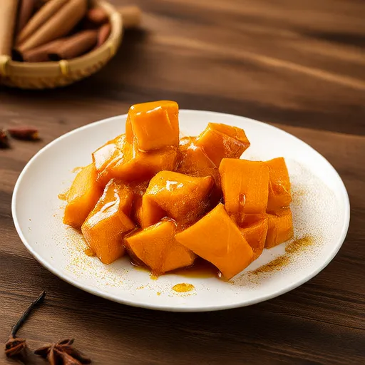 بطاطا حلوة وقرع مطهو على البخار