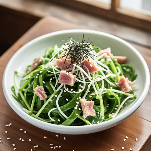 Komatsuna and Bean Sprout Salt Kombu Salad