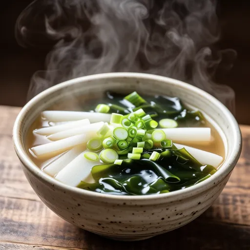 Daikon and Green Onion Wakame Soup