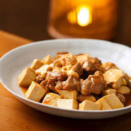 Stufato di pollo e tofu