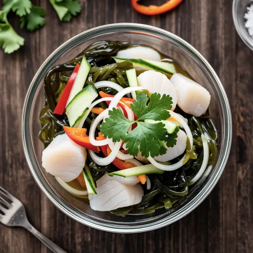 Scallop and Seaweed Cocktail Salad