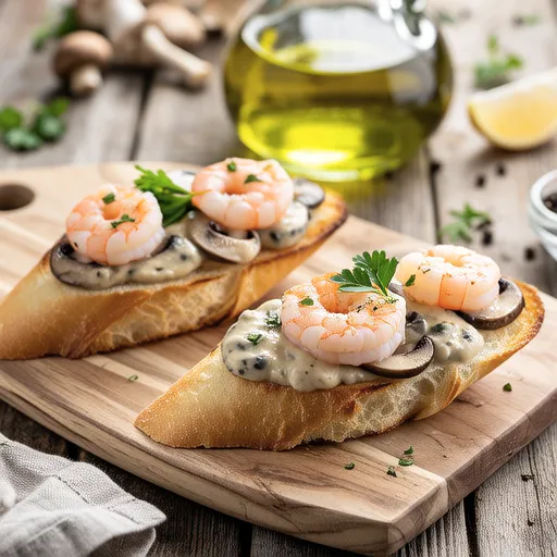 Cream Shrimp Bruschetta