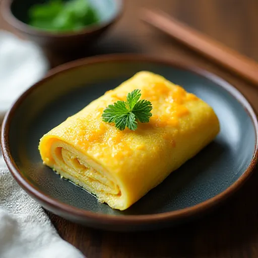 Shiso Flavored Japanese Rolled Omelette