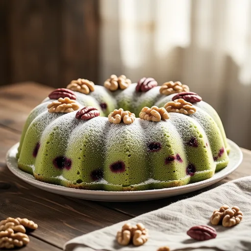 Matcha Red Bean Gugelhupf Cake