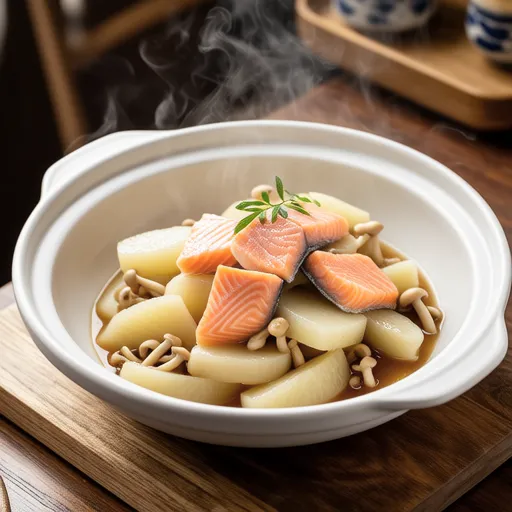Simmered Daikon and Salmon