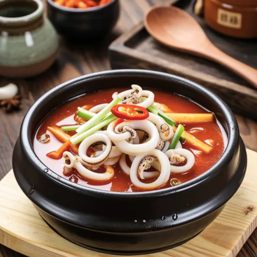 Squid Jjamppong (Spicy Squid Soup)