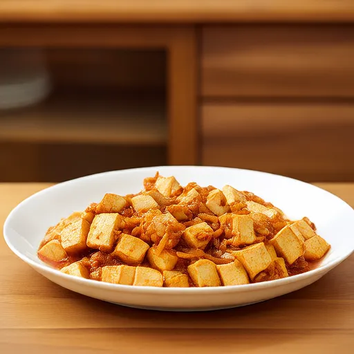 玉ねぎと豆腐の炒め物