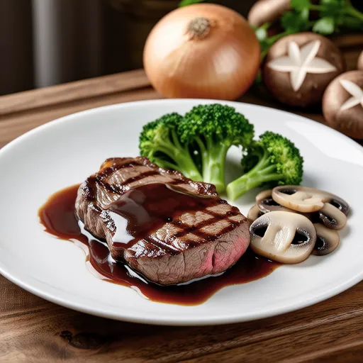 Beef Steak with Red Wine Sauce