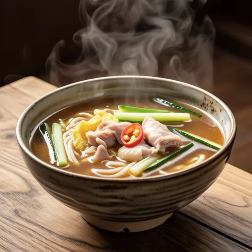 Zucchini and Chicken Hot and Sour Soup