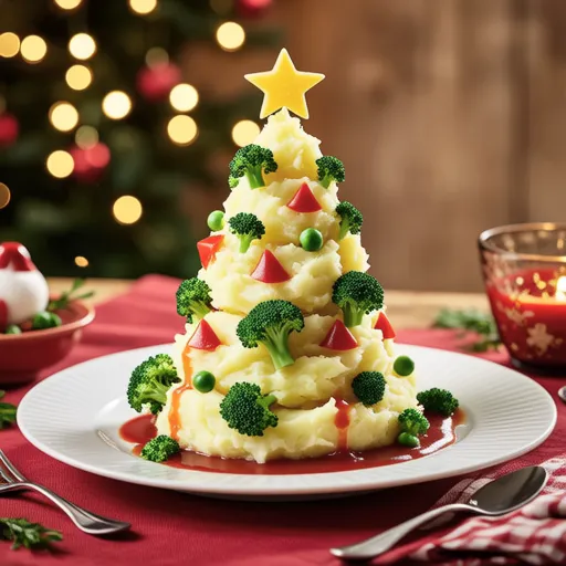 Christmas Home Party Potato Salad Tree