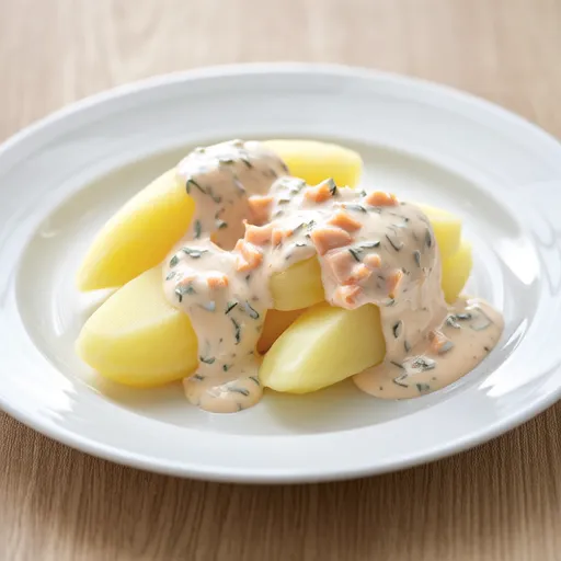 Potatoes with Salmon Mayo Sauce