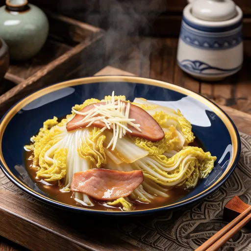 Chinese-style Braised Cabbage with Ham