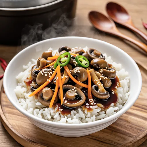 Mushroom Japchae Rice Bowl