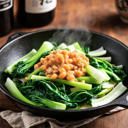 Chingensai Stir-fry with Cod Roe and Butter