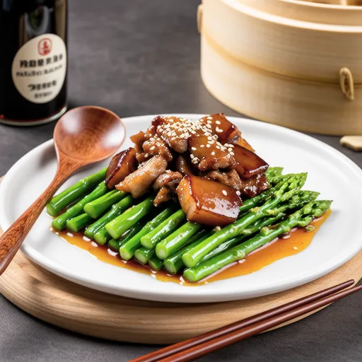 Sweet and Spicy Stir-fried Asparagus and Pork