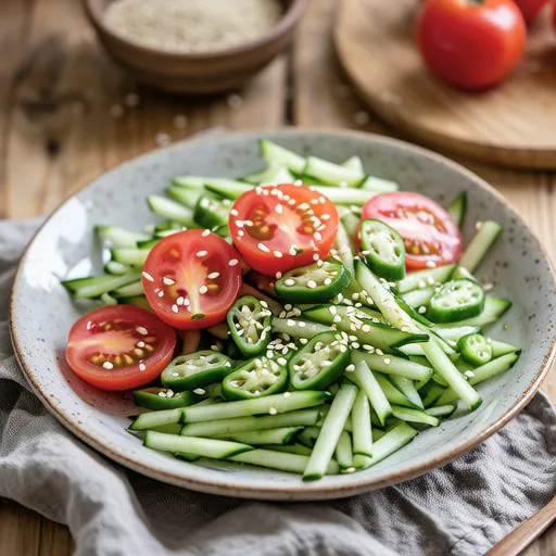 Tomato and Okra Refreshing Salad
