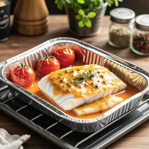 ヨーグルトカレー風味のタラ焼き