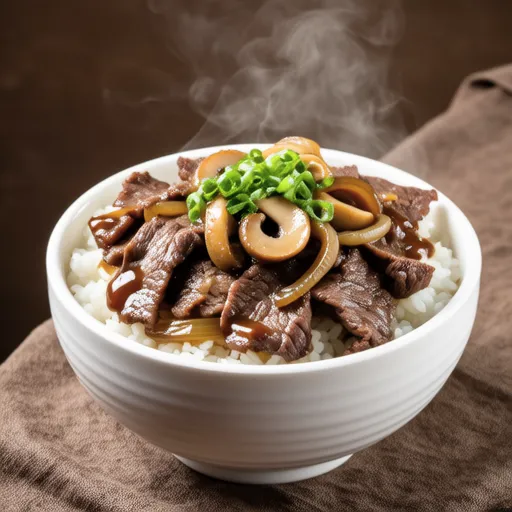 Beef and King Oyster Mushroom Sukiyaki Bowl