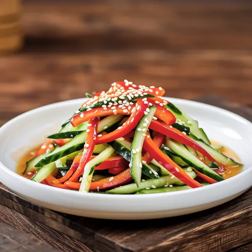 Paprika and Cucumber Cold Salad