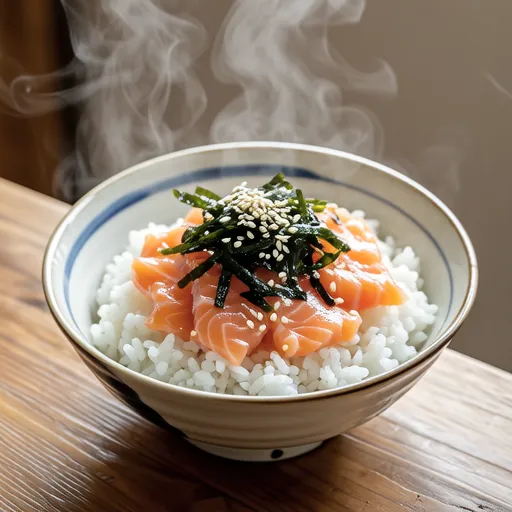 Salted Salmon and Wakame Rice