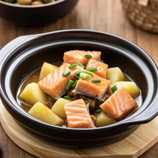 Potato and Salmon Oyster Sauce Stew